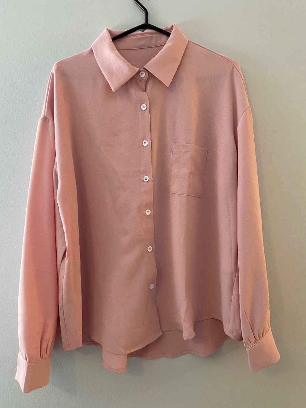 Soft pink butto-up shirt